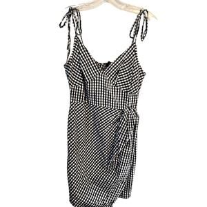 ASOS Women's Dress 4 White Black Sleeveless Bows  Sun Misses Size Small S